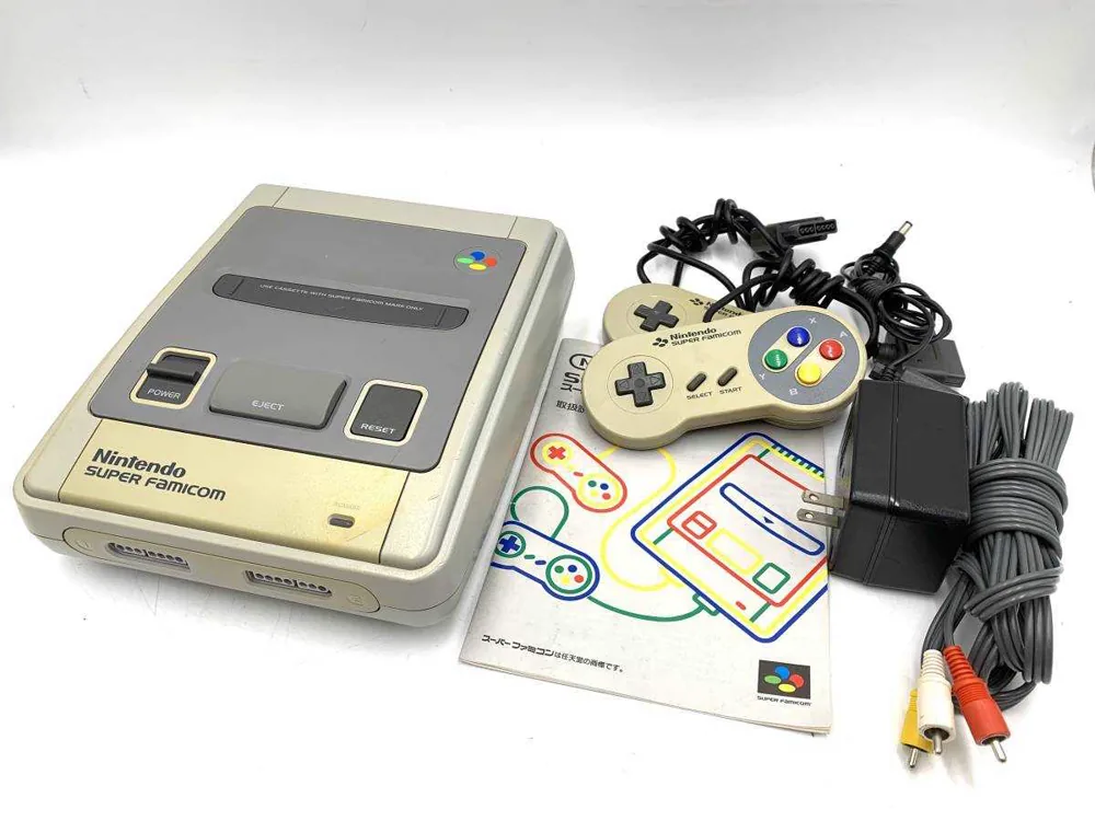 レトロゲームの買取例（スーパーファミコン本体一式）
